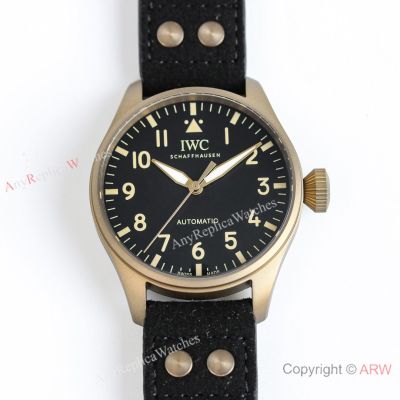 Swiss IWC Big Pilot's Watch 43 Spitfire Black Dial Bronze case 2824 Movement